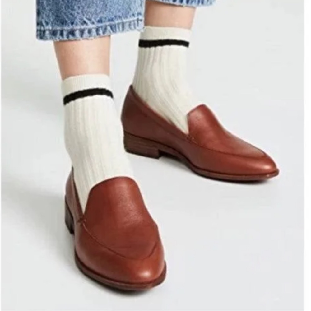 Madewell Brown Leather Flats Sleek Design